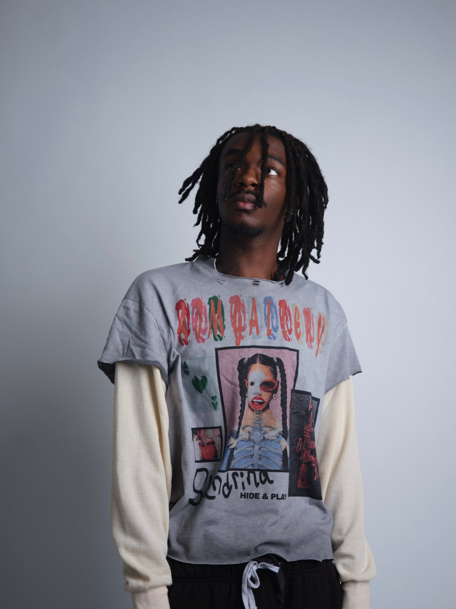 “Slendrina” layered thermal Tee