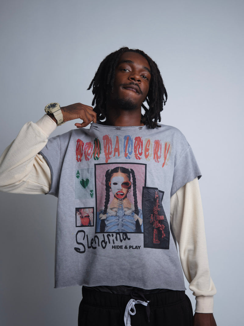 “Slendrina” layered thermal Tee