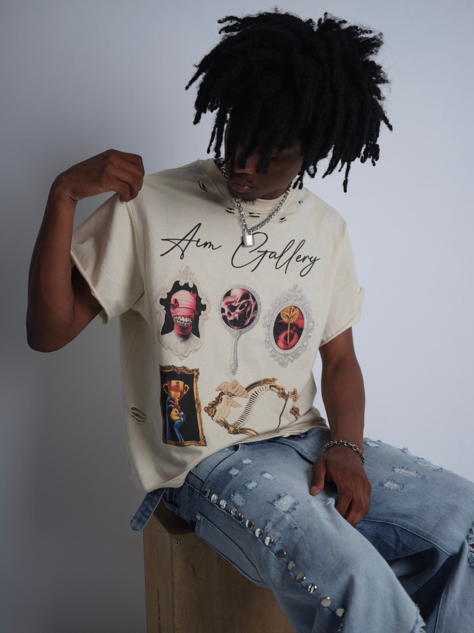 Aim Gallery Cream Tee