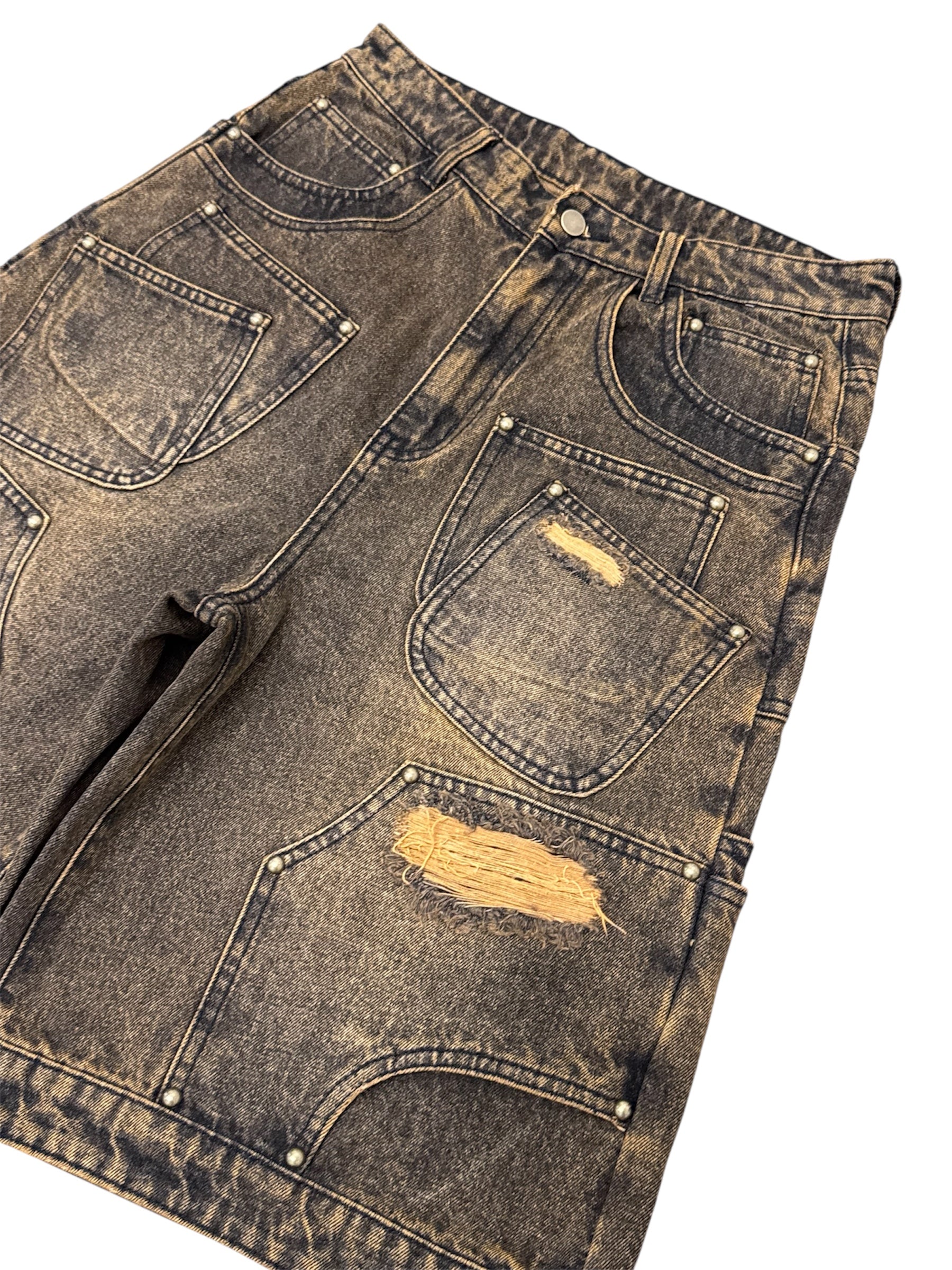 "CRYSTAL POCKET RUNNER" Brownie Jorts