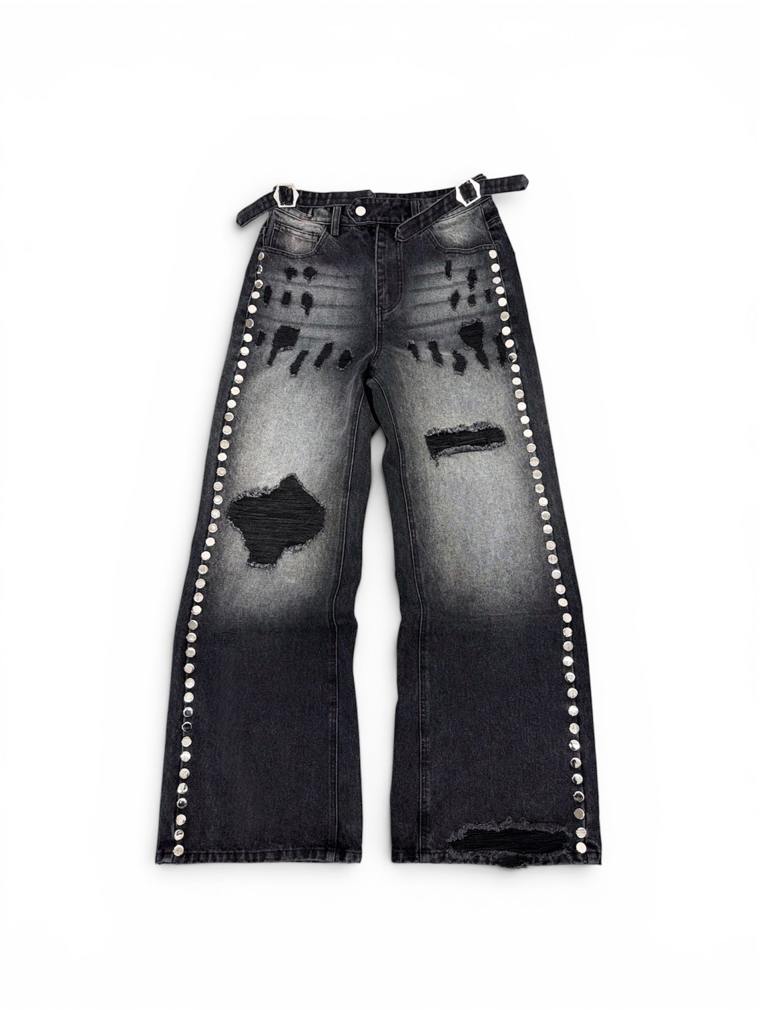 “Orbital” Black shadow denim