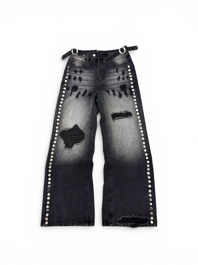 “Orbital” Black shadow denim