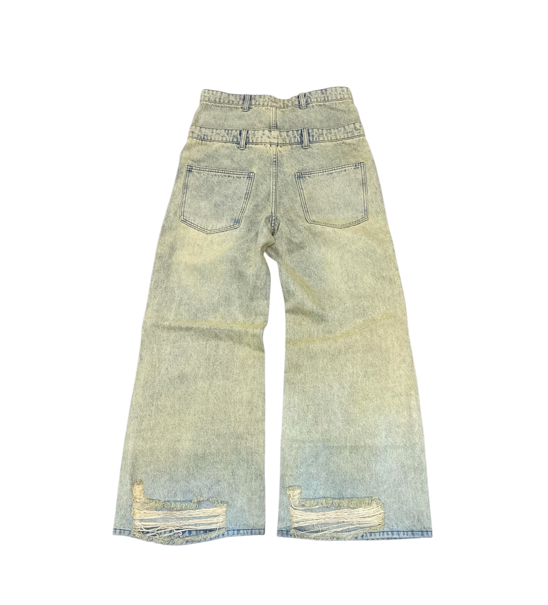 "UA DOUBLE-WAIST" STUD DIRTY DENIM