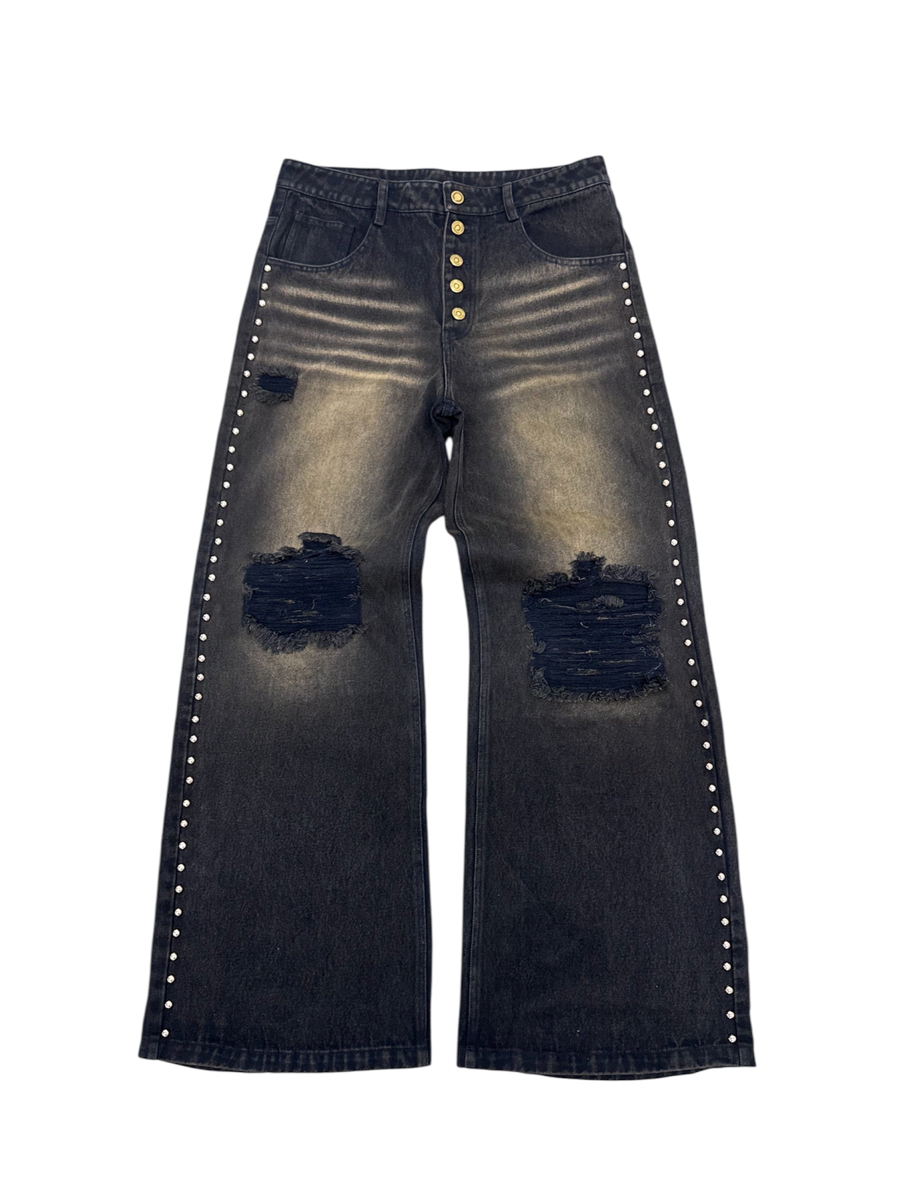 "STUDDED" Rusty Denim