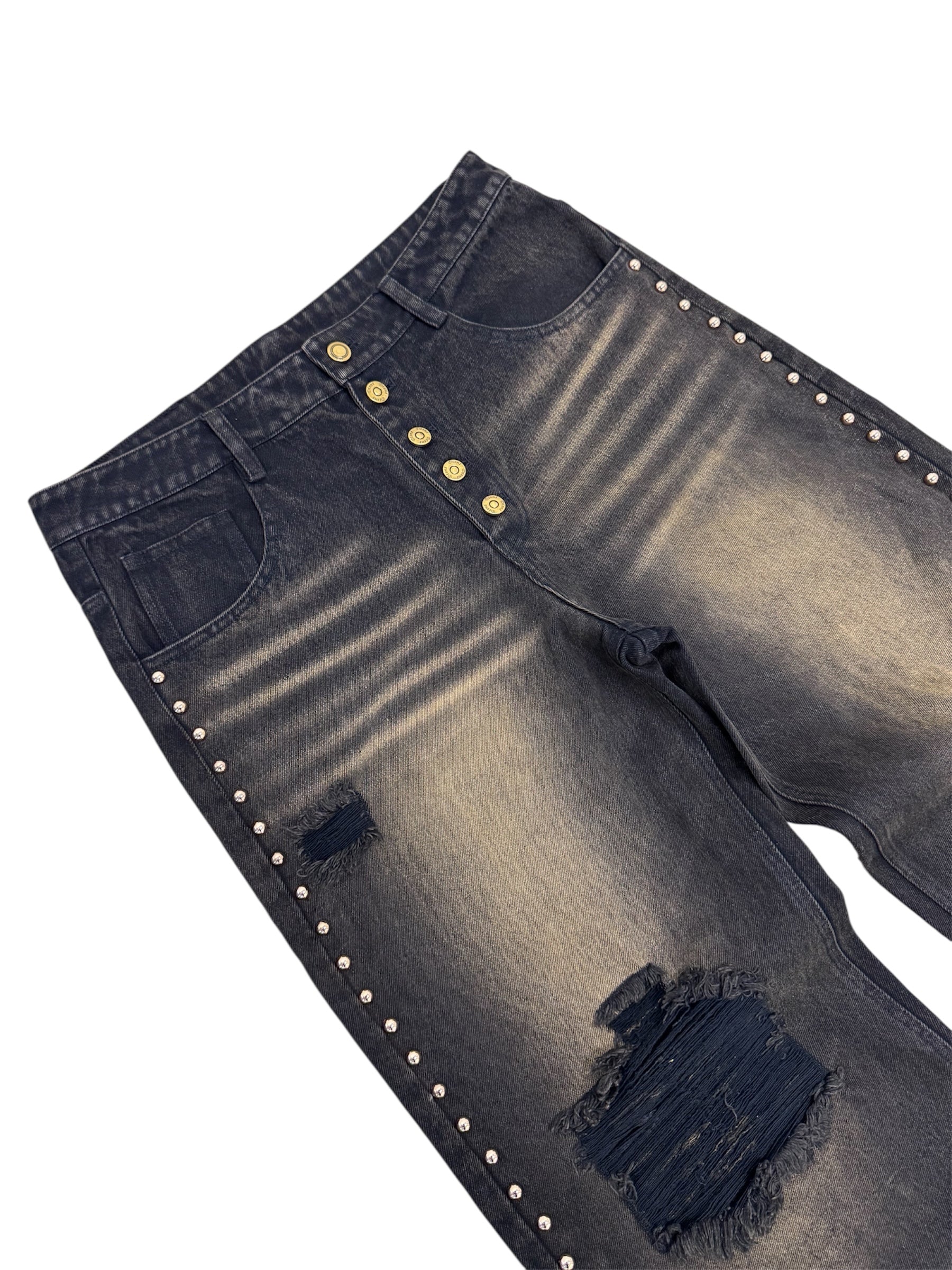 "STUDDED" Rusty Denim