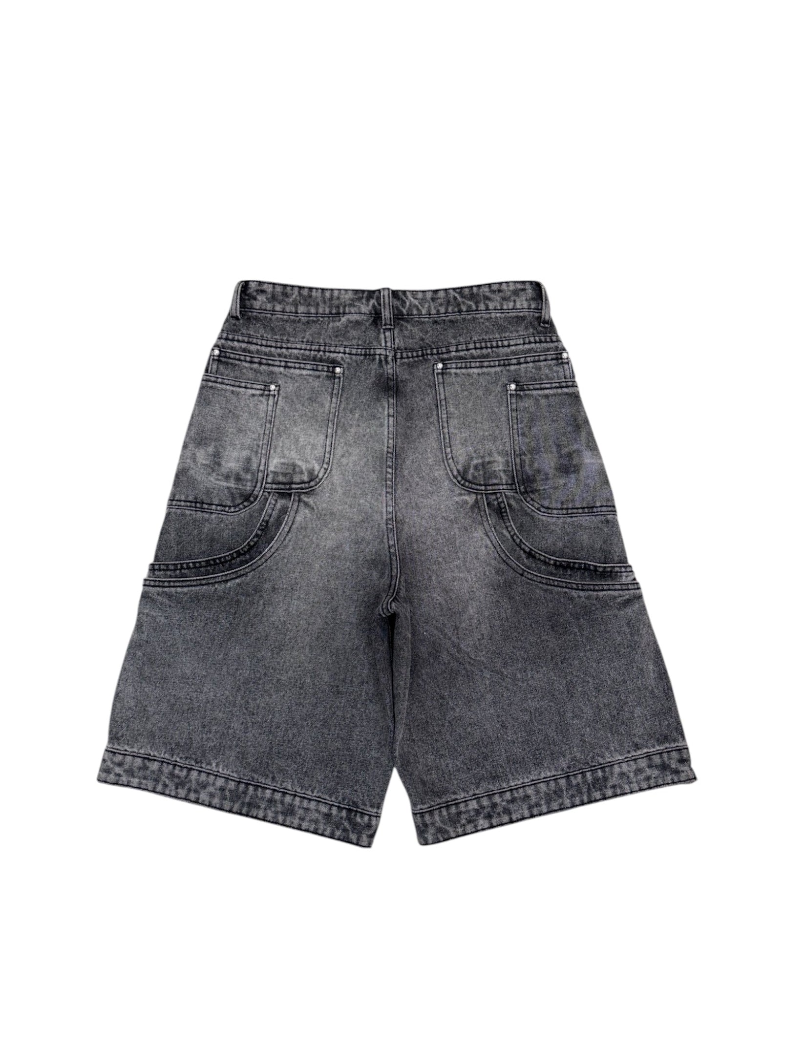 "CRYSTAL POCKET RUNNER" Moon Grey Jorts