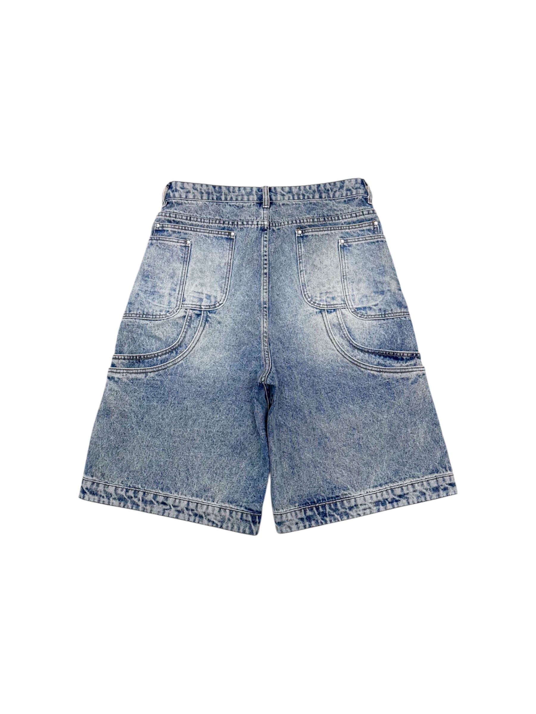 "CRYSTAL POCKET RUNNER" Oyster Blue Jorts